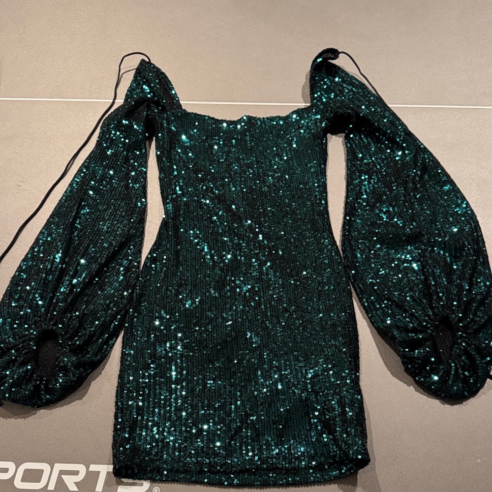 Lucy in the Sky Teal Sequin Dress